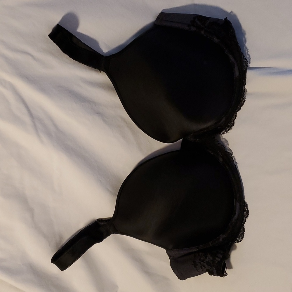 Wacoal Black Bra 853256 Plunge Lace Sexy Great support & Coverage 36DD 36E